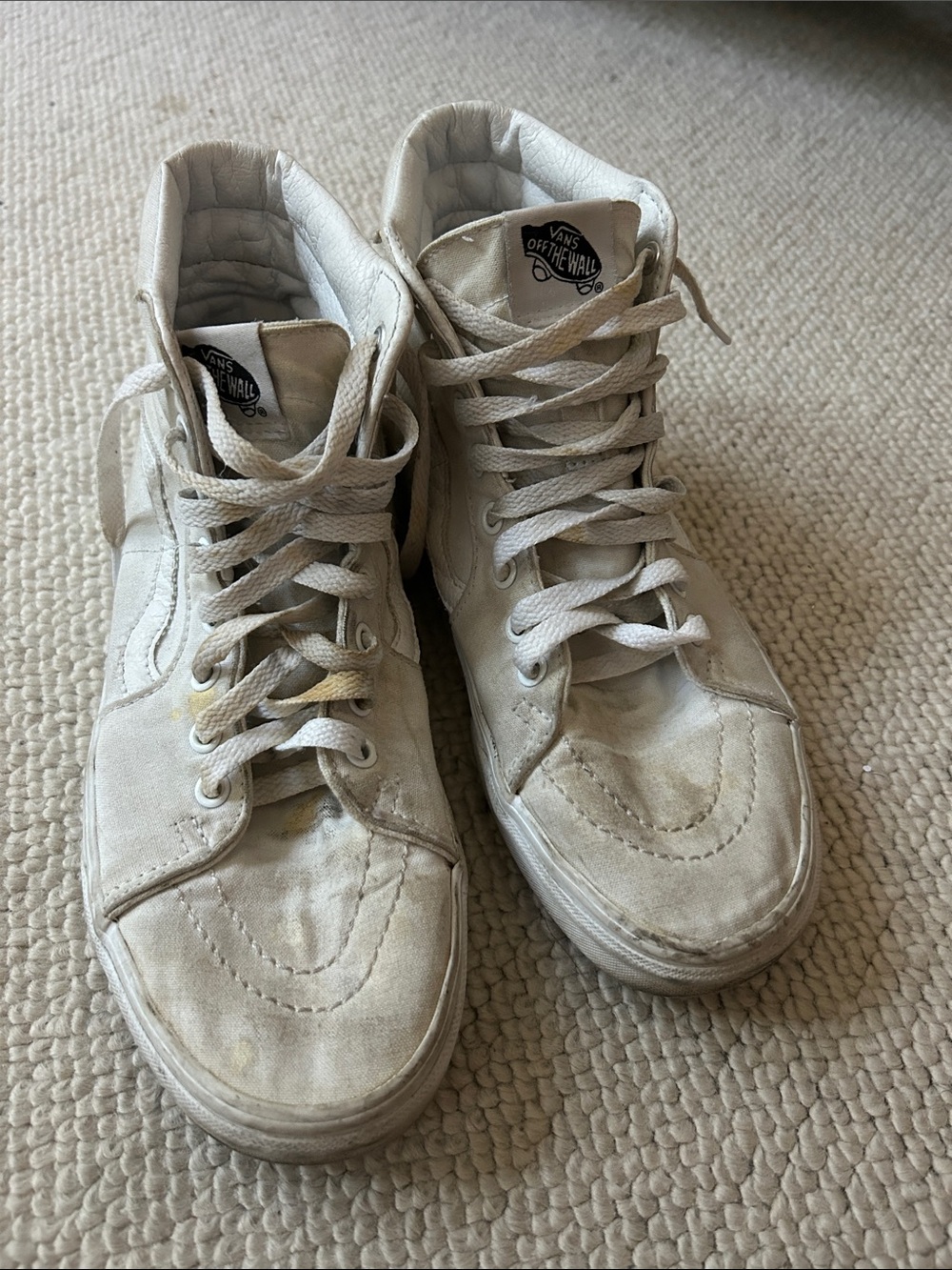 Vans Men's High-Top Sneakers in Off-White